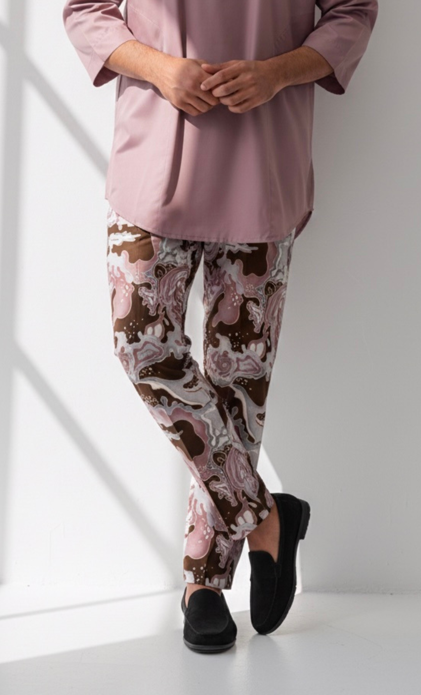 BATIK PANTS, MARBLE - STRAWBERRY/ CHOCOLATE