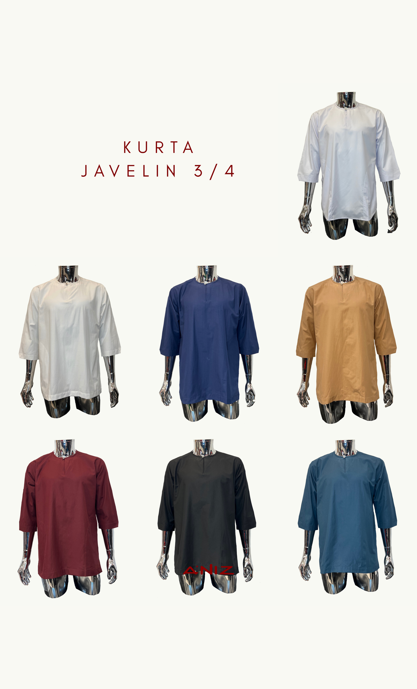 KURTA JAVELIN 3/4 - NAVY BLUE
