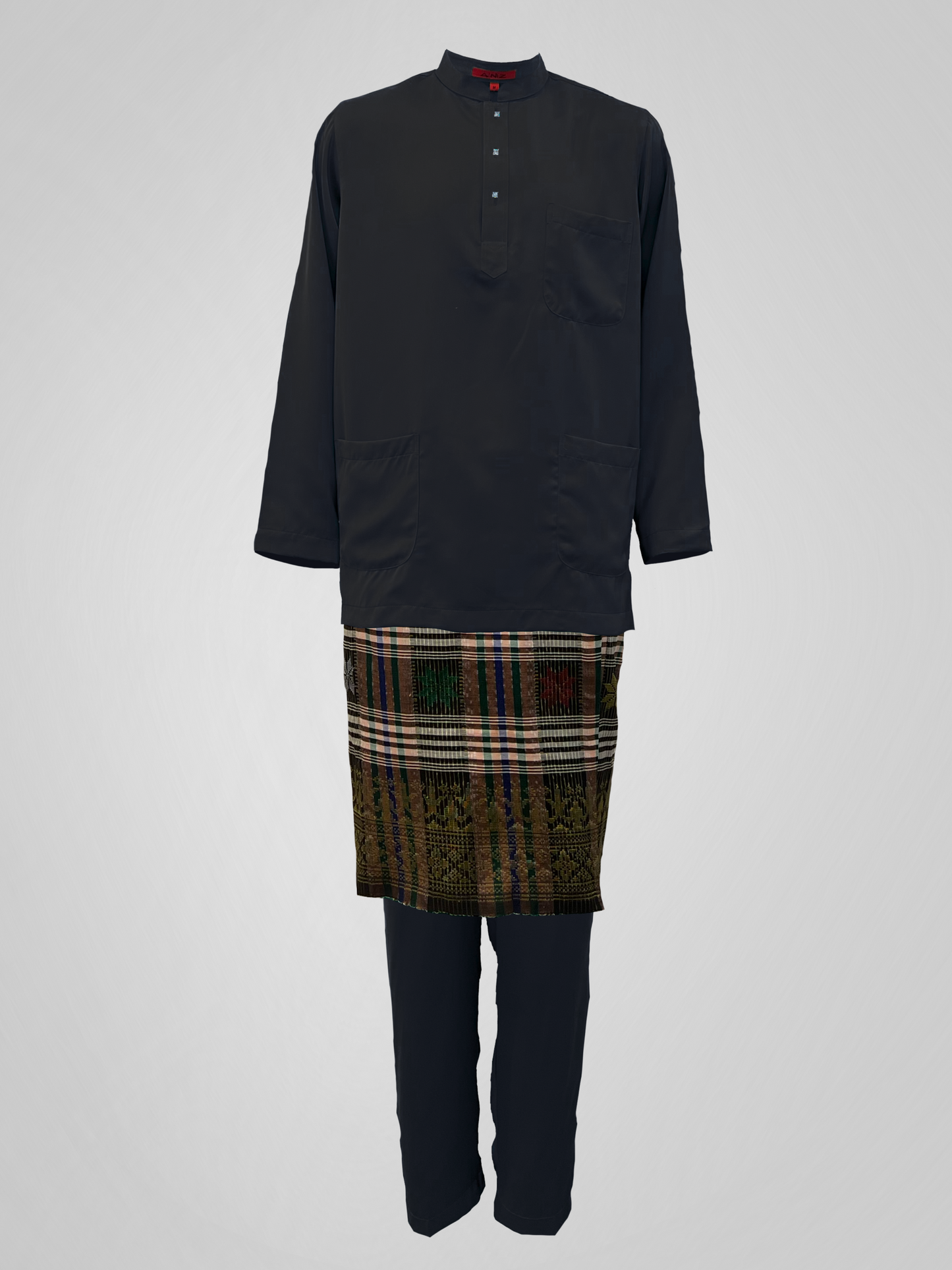 BAJU MELAYU ROKA CEKAK MUSANG - BLACK