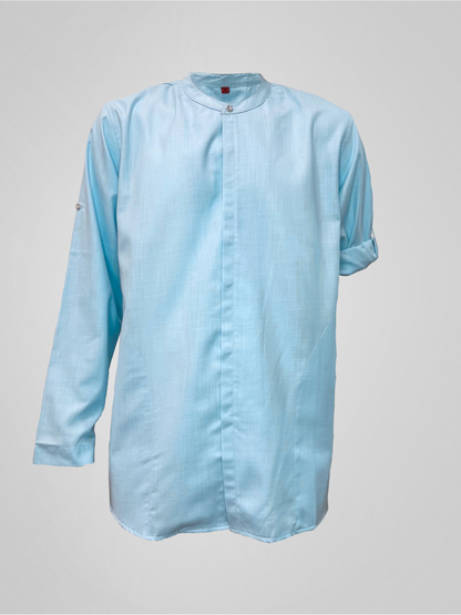 KURTA ROSSO WITH COLLAR - BABY BLUE
