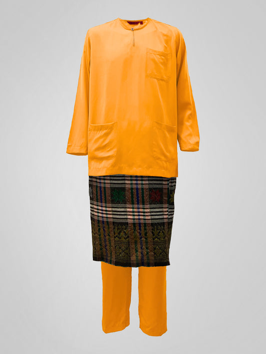 BAJU MELAYU BELL TELUK BELANGA - PALE ORANGE