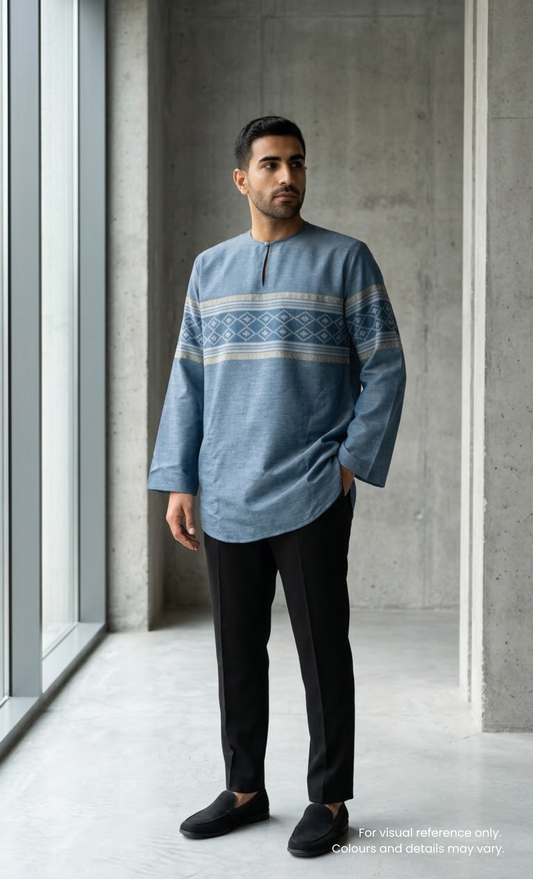 KURTA DARK DIAMOND - BLUE