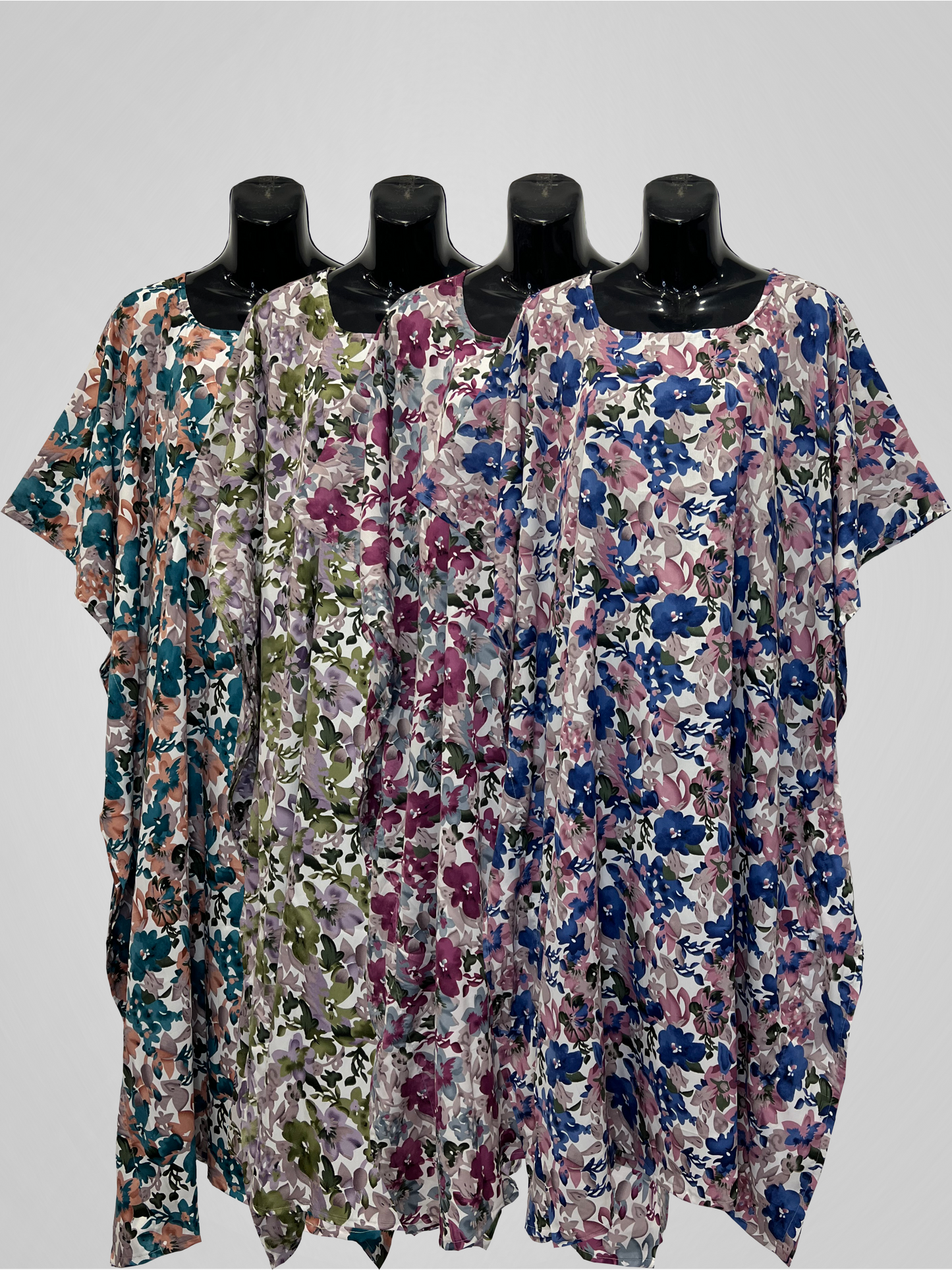 KAFTAN FLORAL (MOTHER & DAUGHTER) - PURPLE