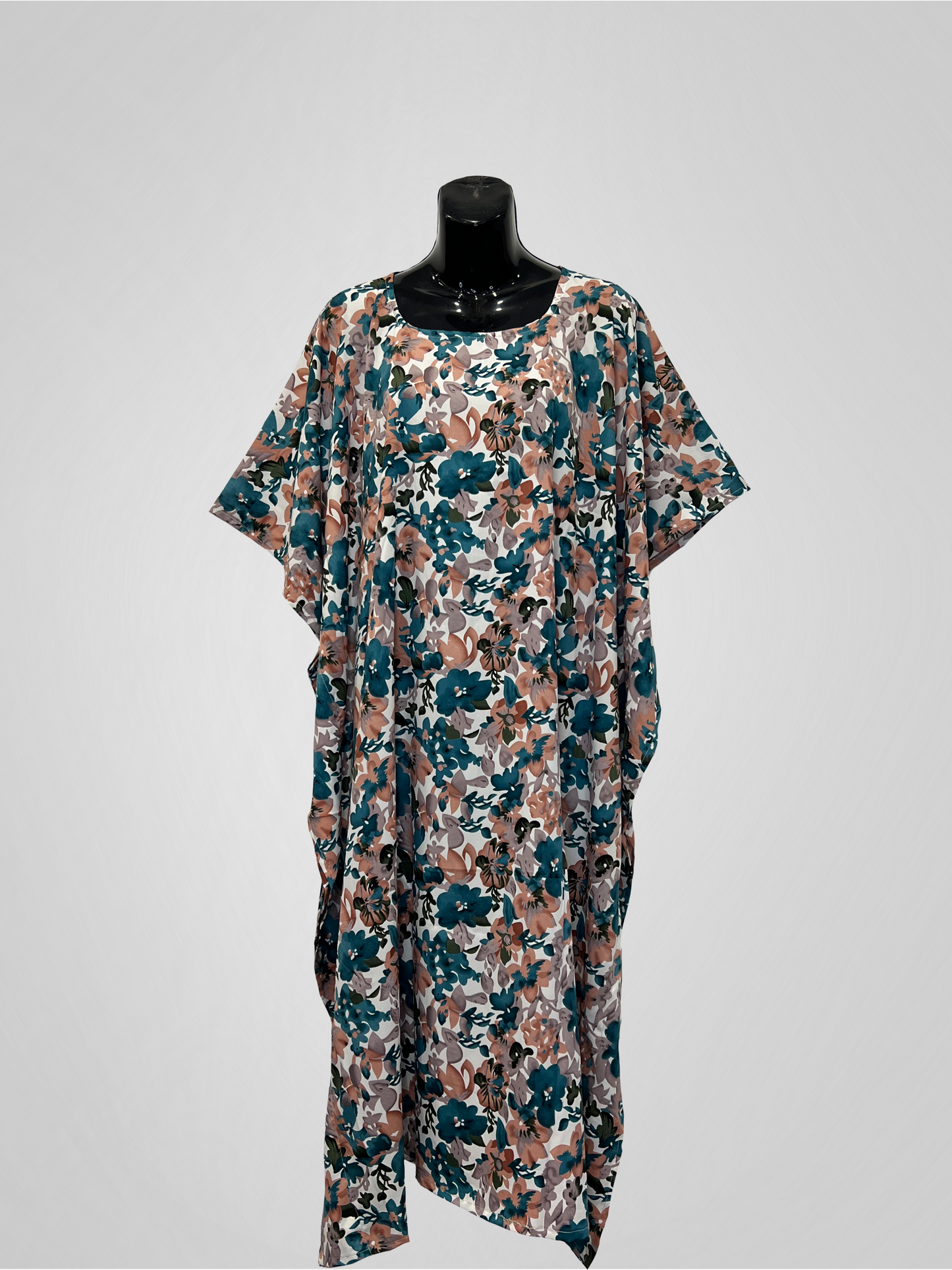 KAFTAN FLORAL (MOTHER & DAUGHTER) - TEAL