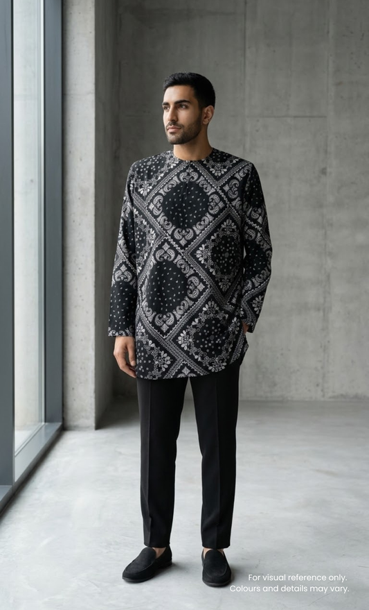 KURTA HOOD - BLACK