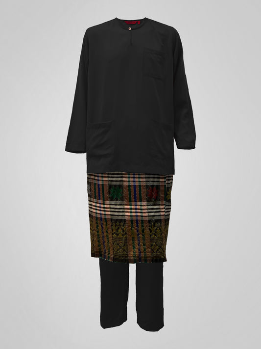 BAJU MELAYU BELL TELUK BELANGA - BLACK