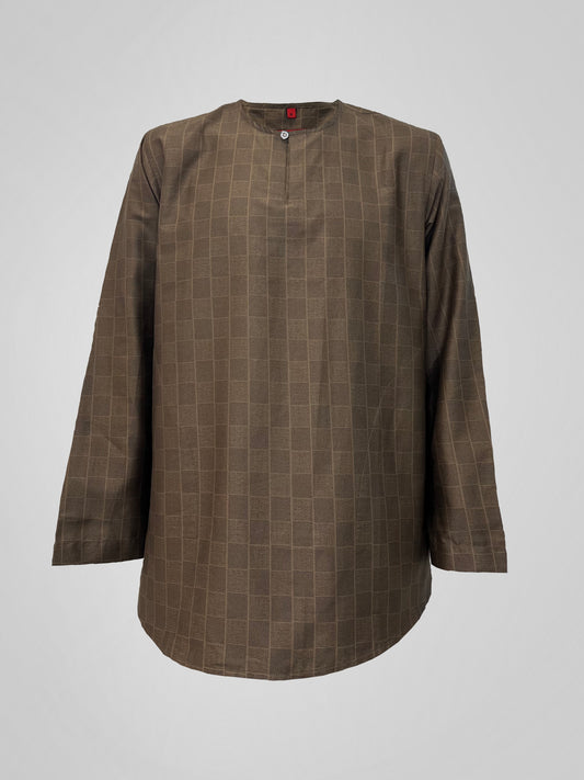 KURTA CHECKERS - BROWN