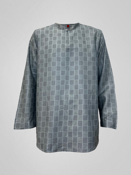 KURTA CHECKERS - GREY