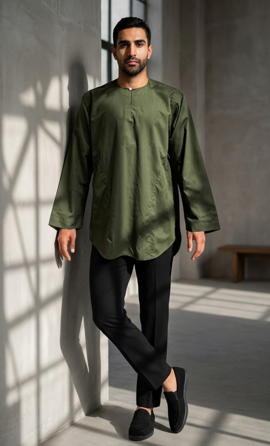 KURTA SPUN - DARK MOSS