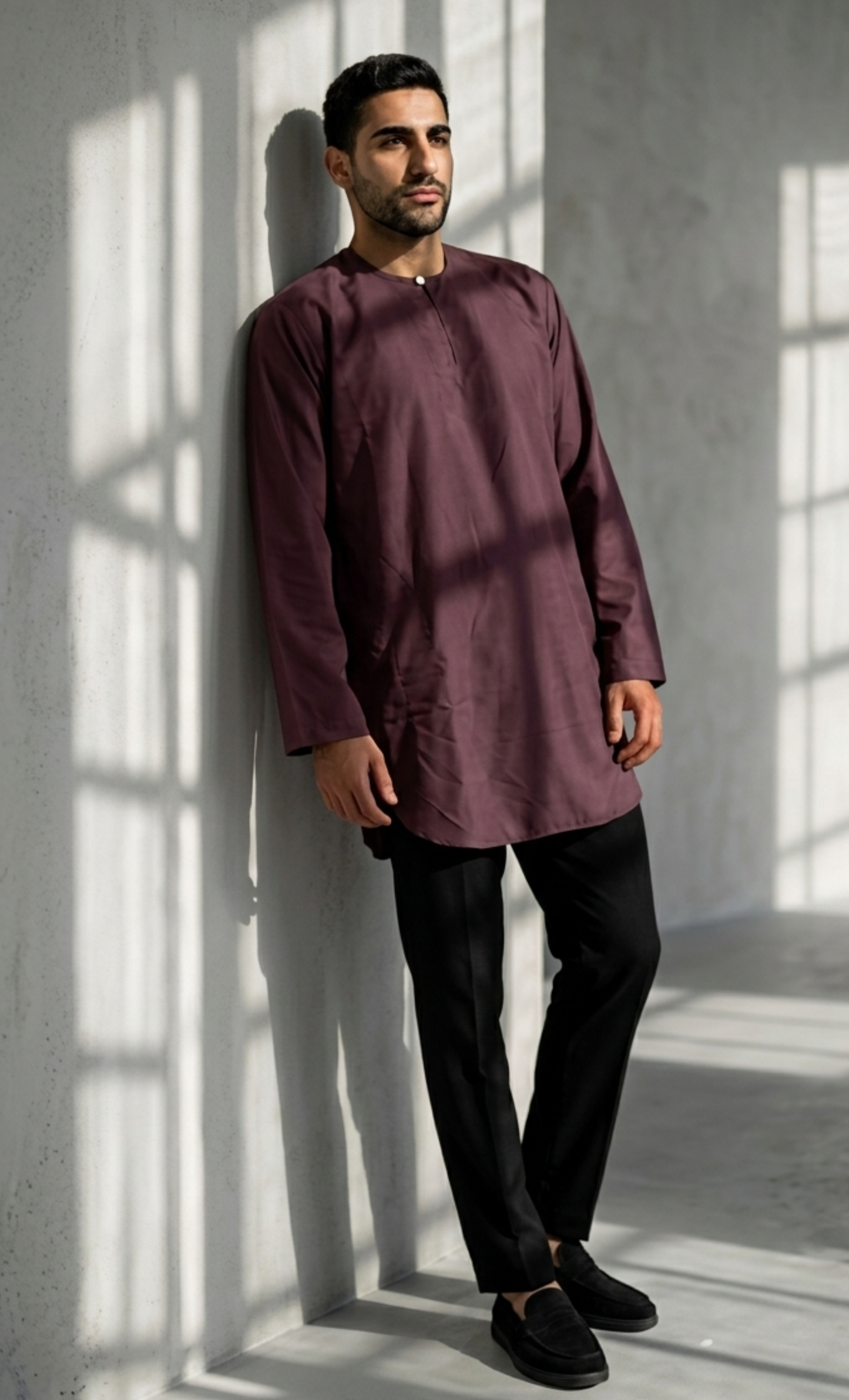 KURTA SPUN - AUBERGINE