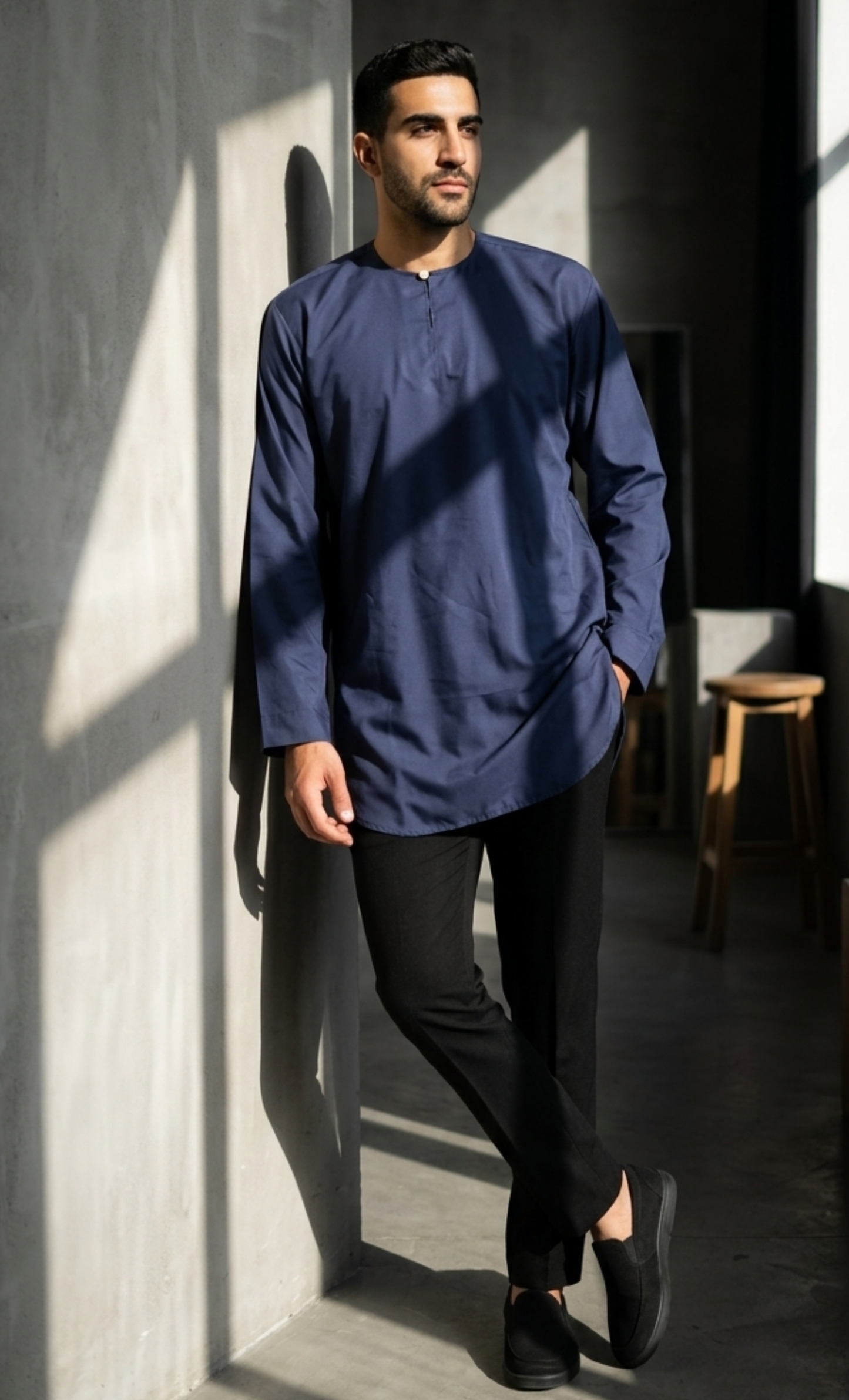 KURTA SPUN - NAVY BLUE