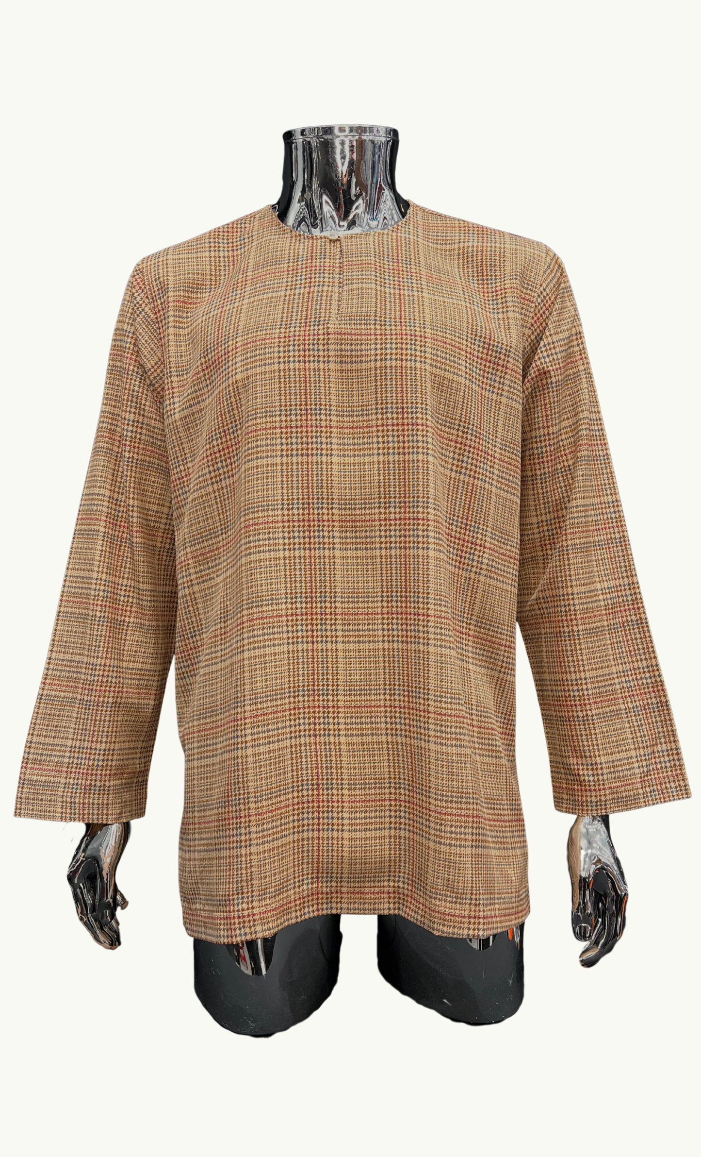 KURTA HOUNDSTOOTH - BROWN