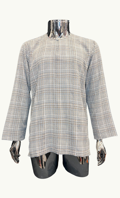 KURTA HOUNDSTOOTH - WHITE