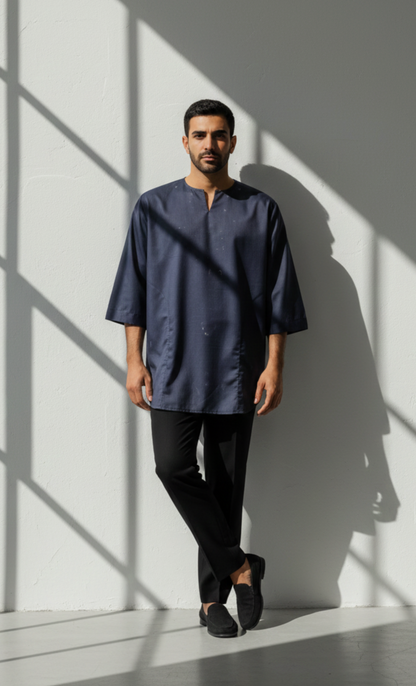 KURTA IMANI - NAVY BLUE