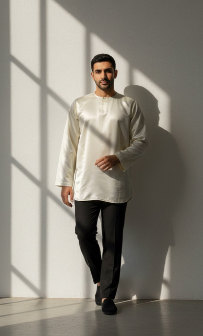 KURTA SATIN - IVORY