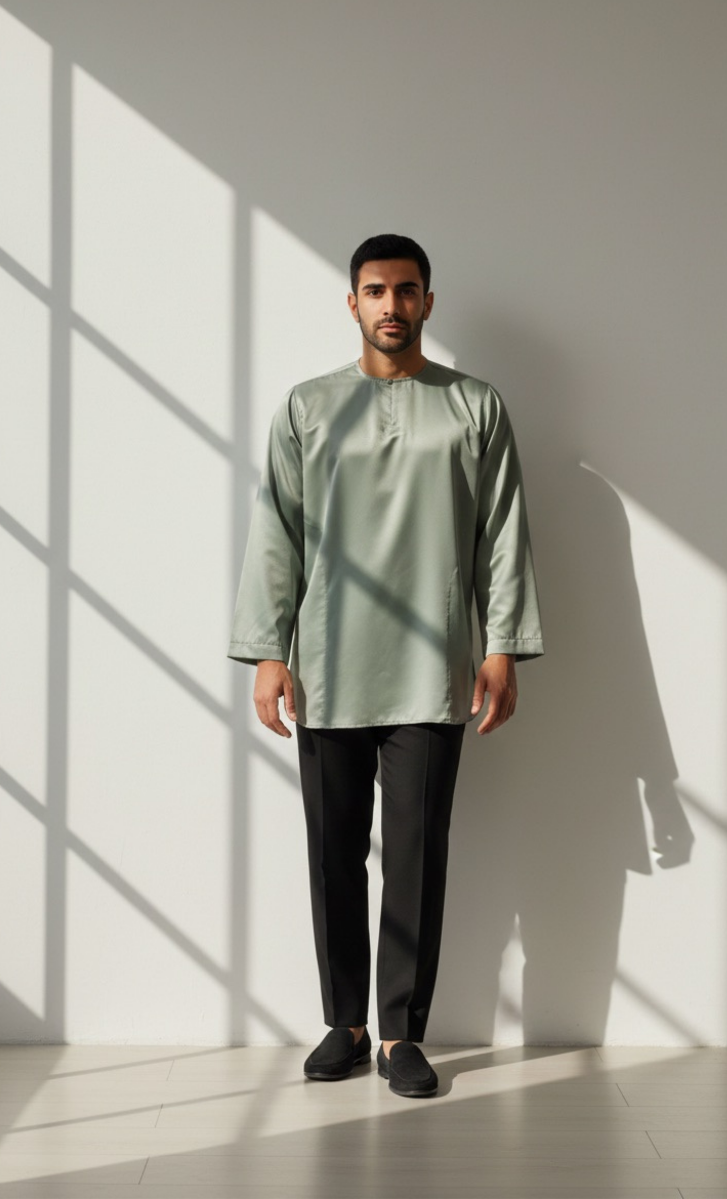 KURTA SATIN - SAGE GREEN