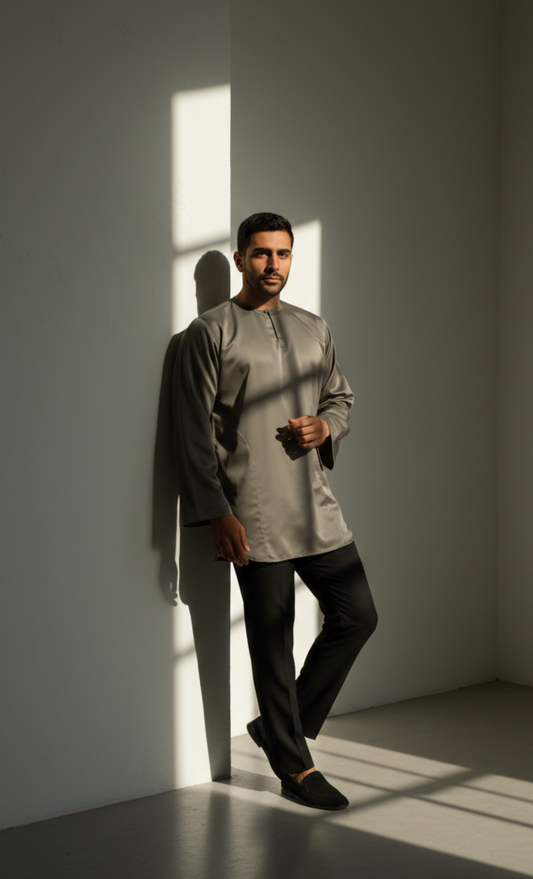 KURTA SATIN - TAUPE