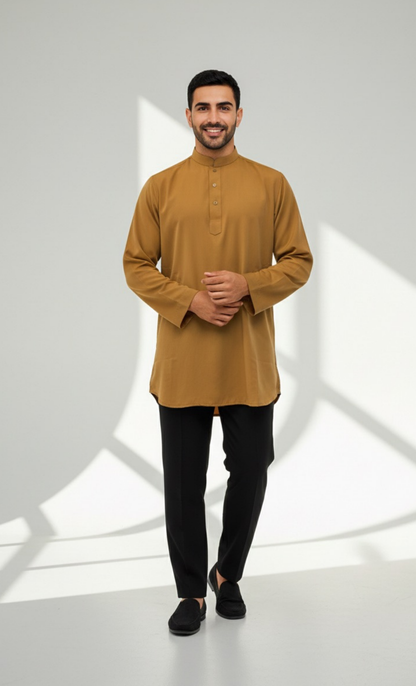 KURTA SUPERSILKY COLLAR - NUDE