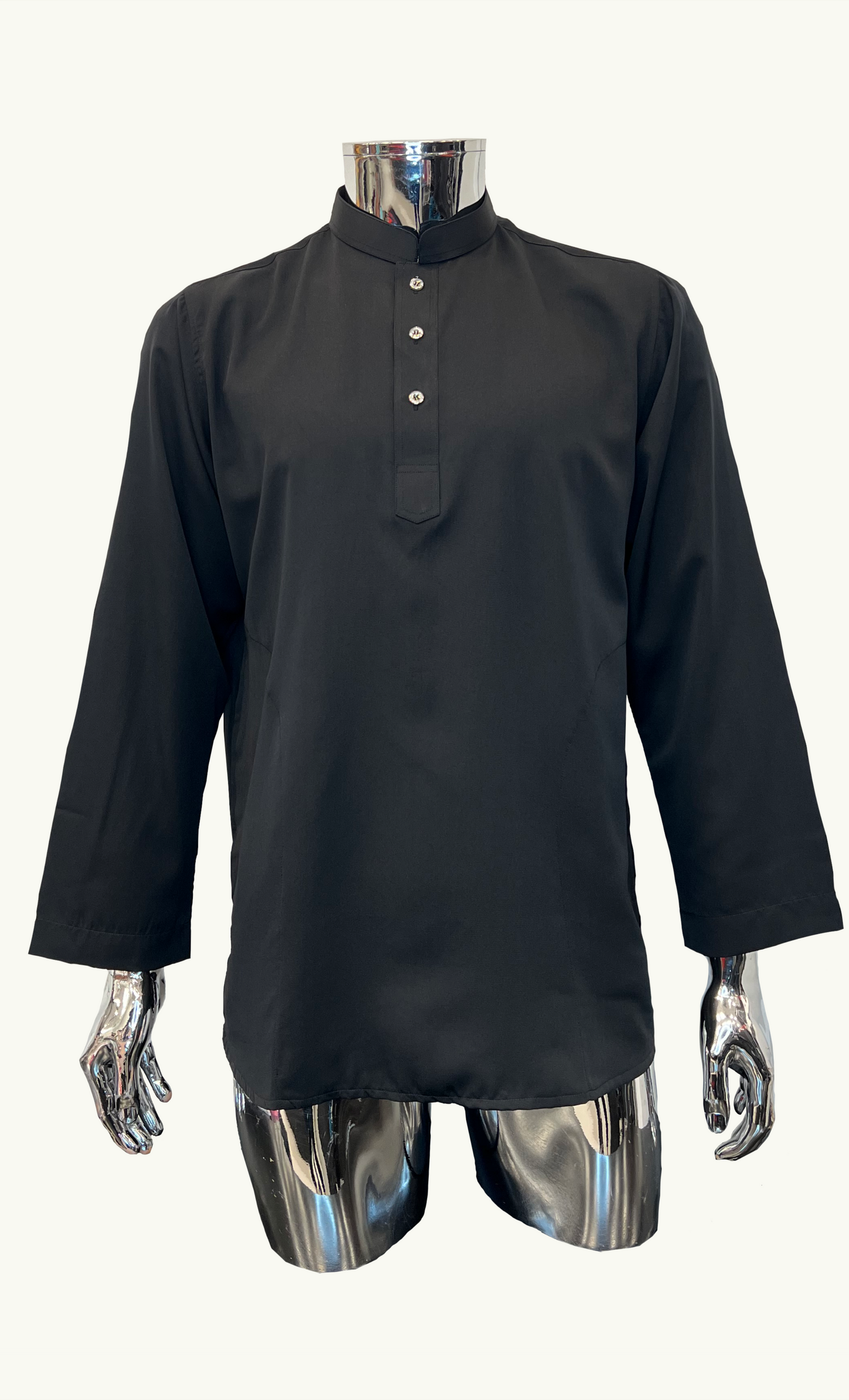 KURTA SUPERSILKY COLLAR - BLACK