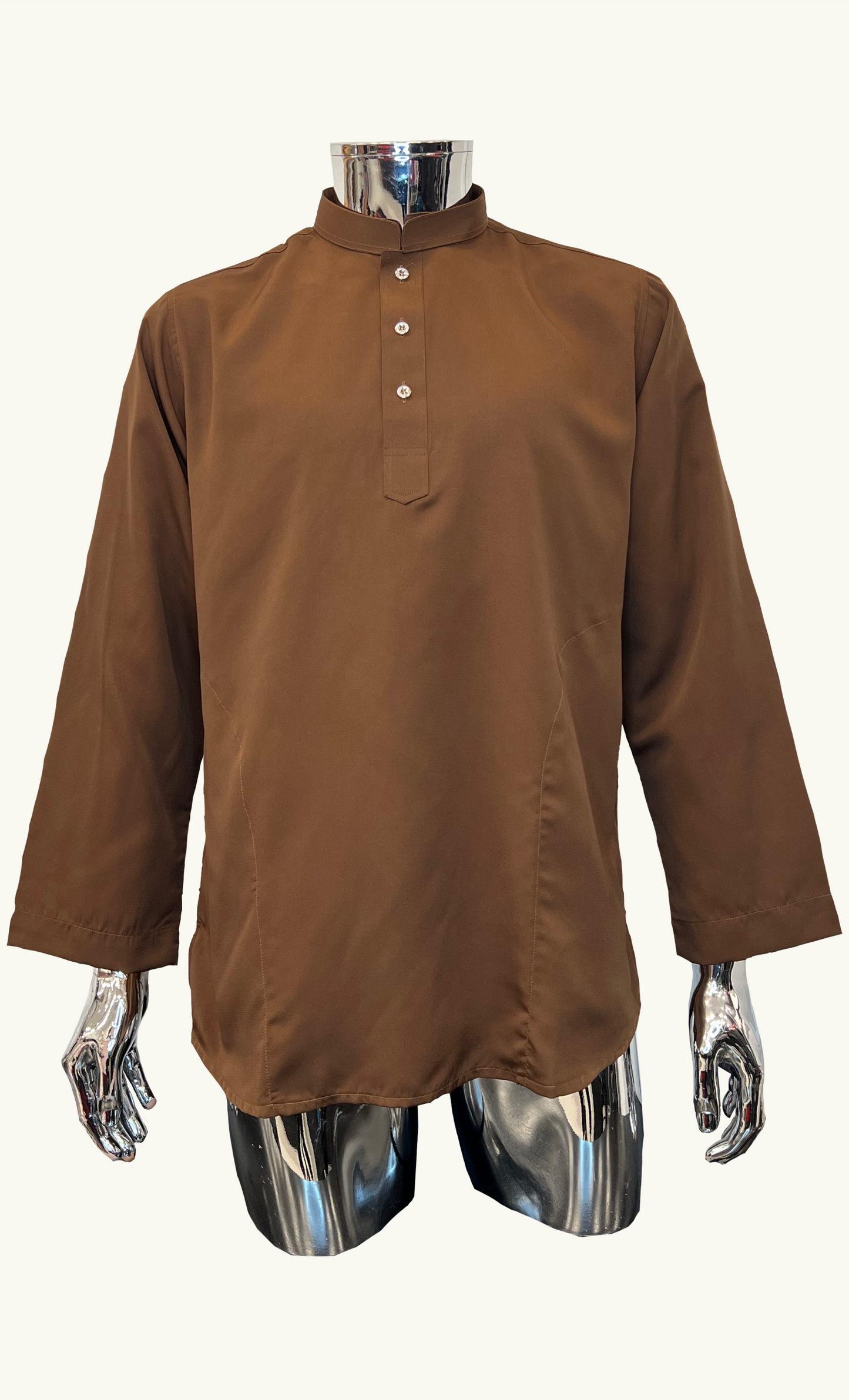 KURTA SUPERSILKY COLLAR - BROWN