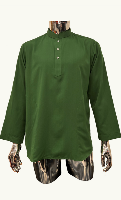 KURTA SUPERSILKY COLLAR - GREEN