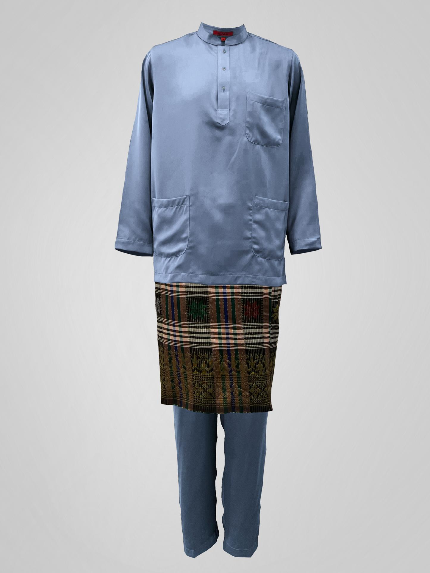 BAJU MELAYU ROKA CEKAK MUSANG - LEAD GREY