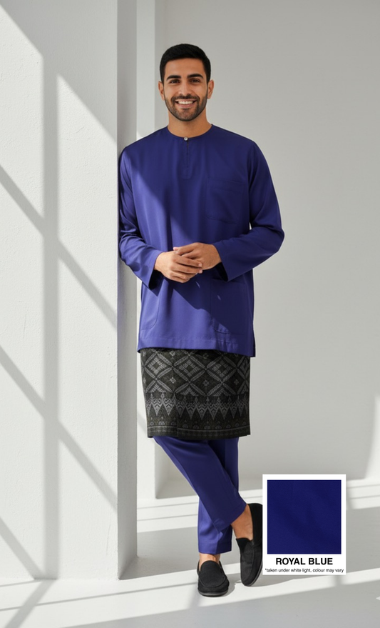 BAJU MELAYU AMIIR TELUK BELANGA (LOT 1) - ROYAL BLUE
