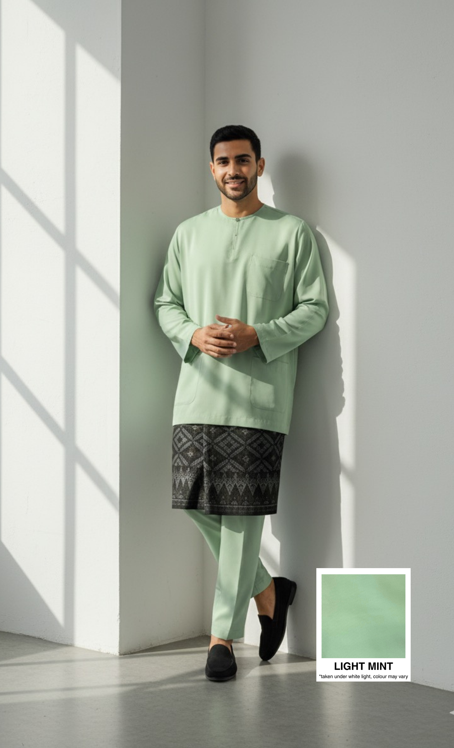 BAJU MELAYU AMIIR TELUK BELANGA (LOT 2) - LIGHT MINT