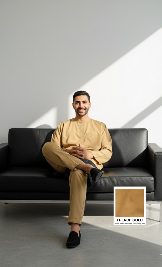 BAJU MELAYU AMIIR TELUK BELANGA (LOT 3) - FRENCH GOLD