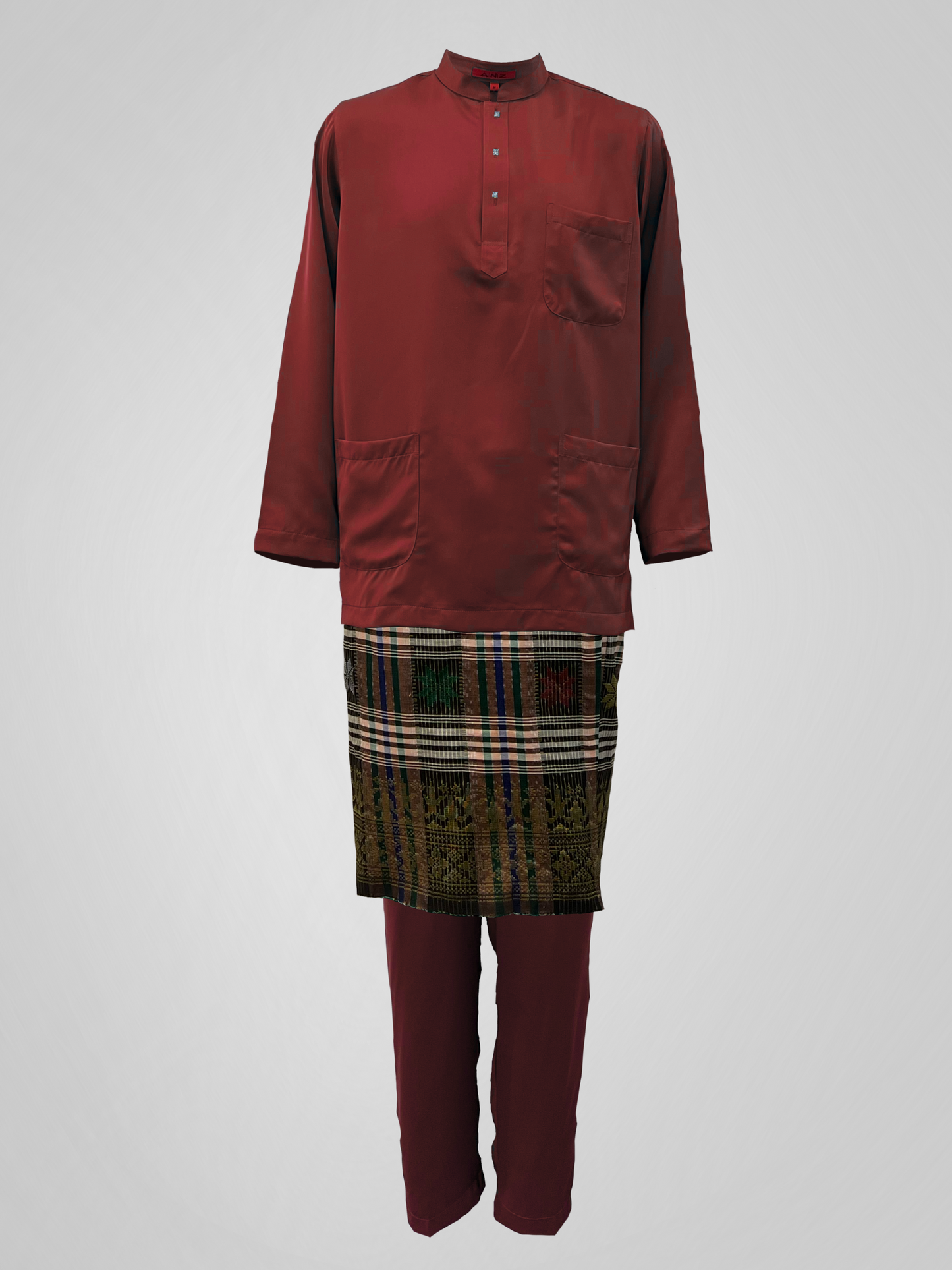 BAJU MELAYU ROKA CEKAK MUSANG - MAHOGANY