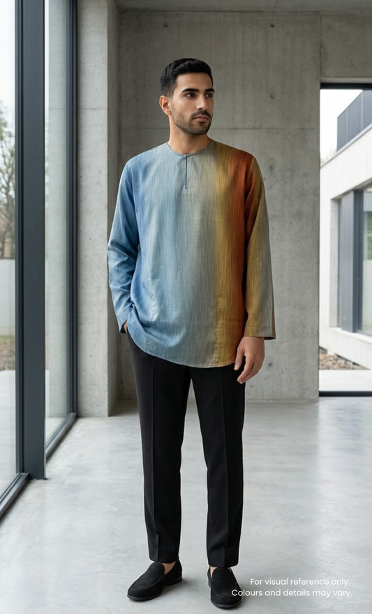KURTA OMBRÉ - BLUE/ORANGE