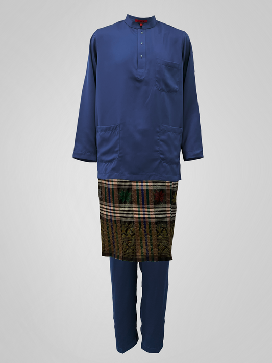 BAJU MELAYU ROKA CEKAK MUSANG - PHILADELPHIA BLUE
