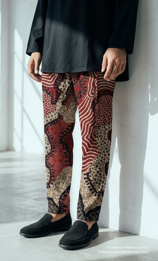 BATIK PANTS - PK06, RED