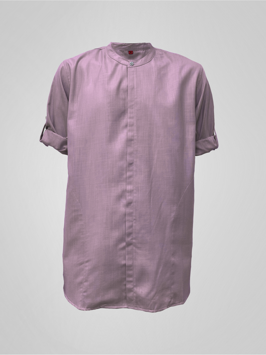 KURTA ROSSO WITH COLLAR - PALE MAUVE