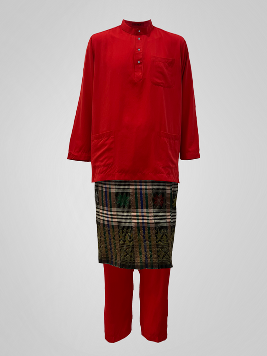 BAJU MELAYU CEKAK MUSANG (BASIC) - RED