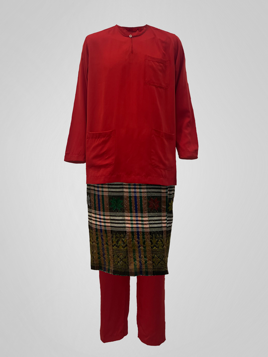 BAJU MELAYU TELUK BELANGA (BASIC) - RED