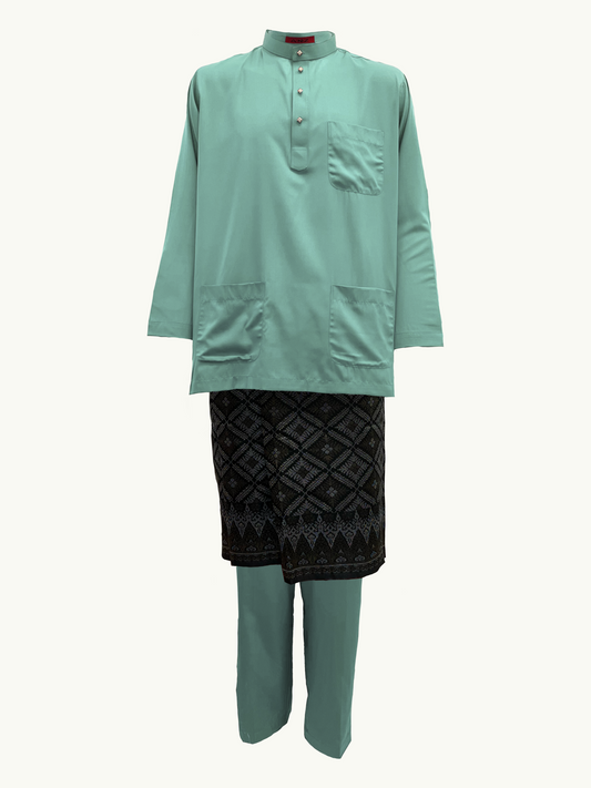 BAJU MELAYU AMIIR CEKAK MUSANG (LOT 5) - SAGE GREEN