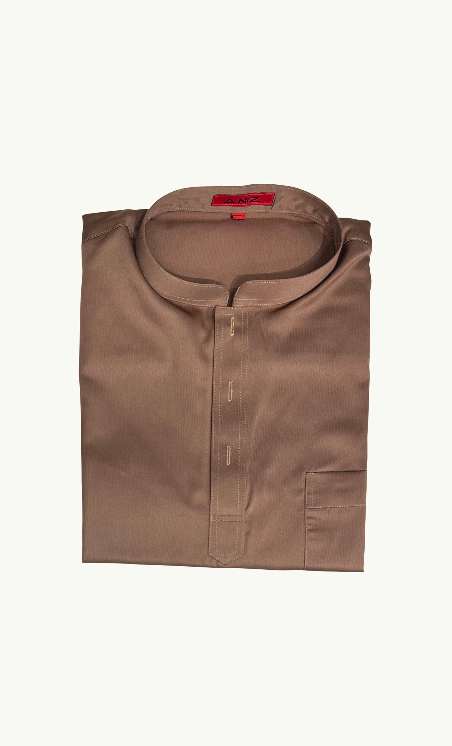 LUX BAJU MELAYU CEKAK MUSANG - SATIN, CHOCOLATE