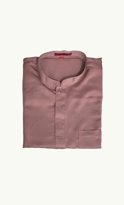 LUX BAJU MELAYU CEKAK MUSANG - SATIN, DUSTY ROSE