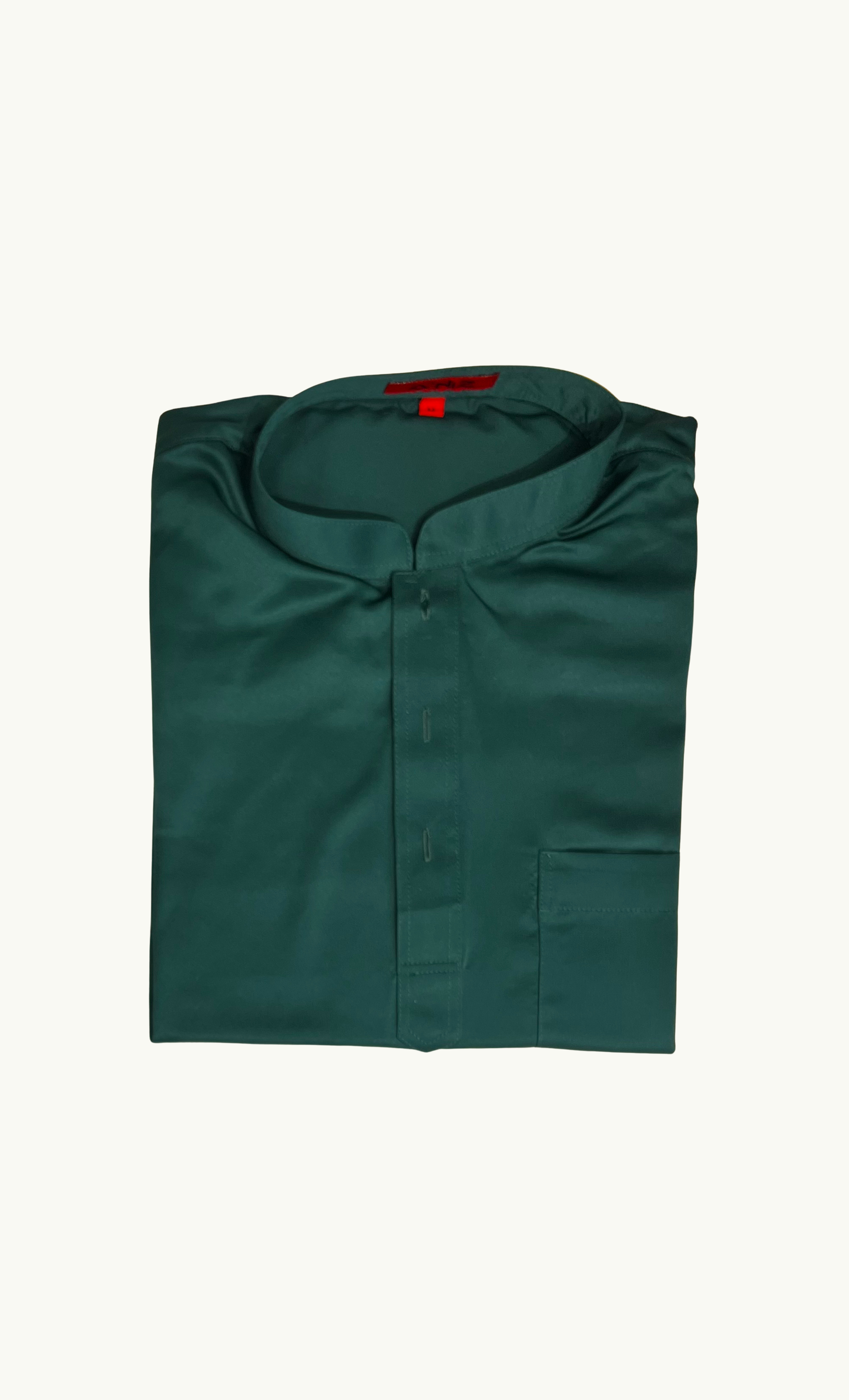 LUX BAJU MELAYU CEKAK MUSANG - SATIN, FOREST GREEN