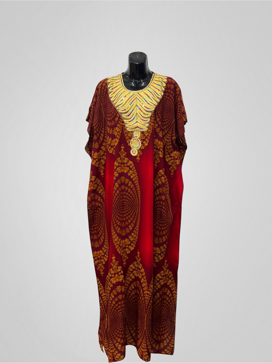 KAFTAN SEQUIN - MAROON
