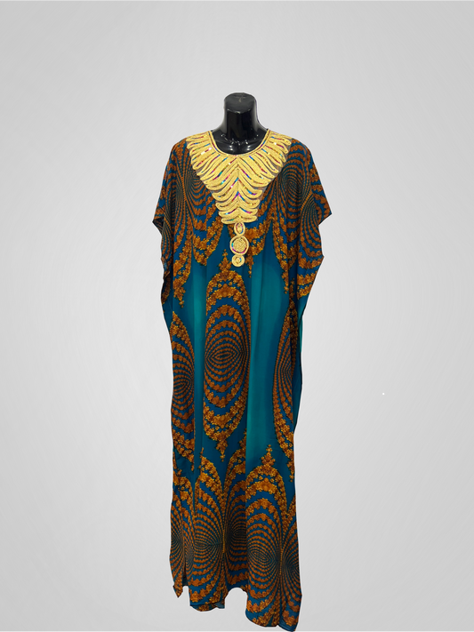 KAFTAN SEQUIN - TURQUOISE