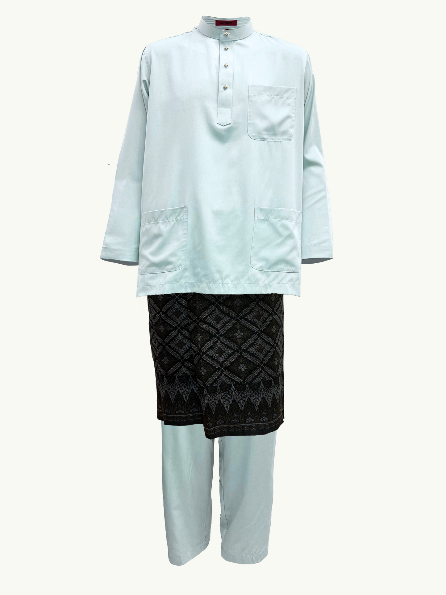 BAJU MELAYU AMIIR CEKAK MUSANG (LOT 5) - SILVER