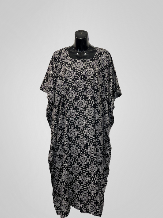 KAFTAN SNOWFLAKES (MOTHER & DAUGHTER) - BLACK