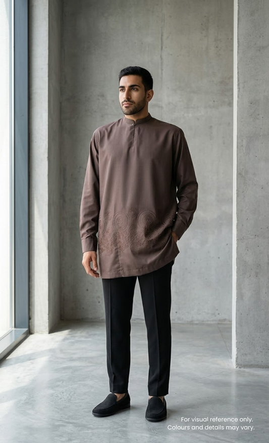 KURTA SPIRAL - REDDISH BROWN