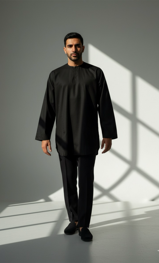 KURTA SPUN - BLACK