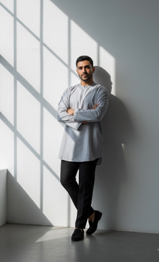 KURTA SPUN - LAVENDER GREY