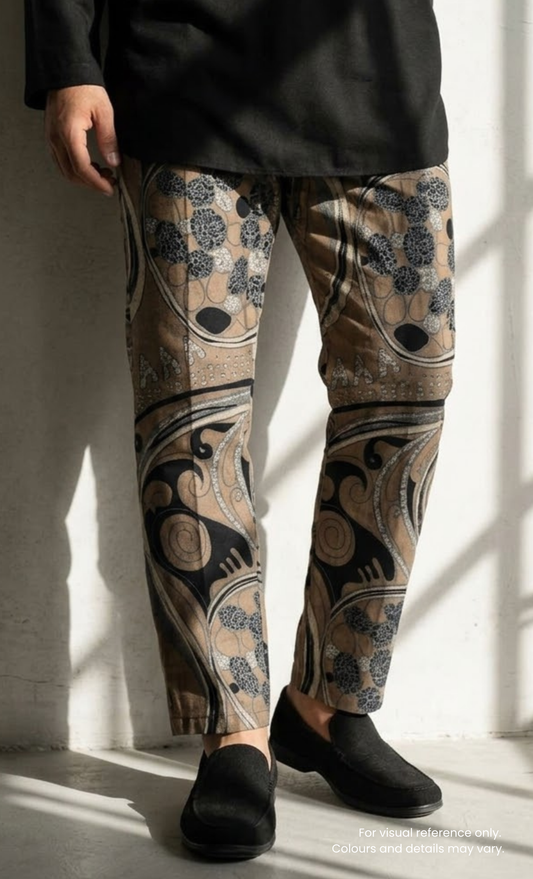 BATIK PANTS - STONE, NUDE