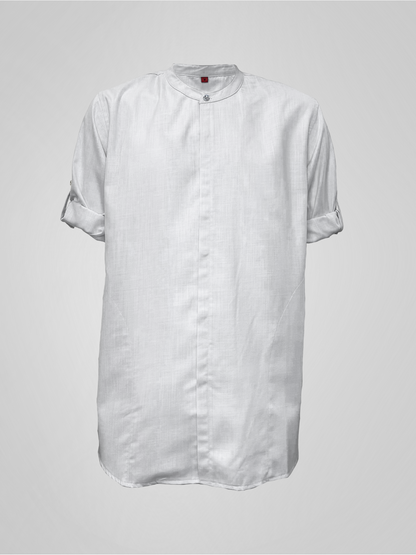 KURTA ROSSO WITH COLLAR - WHITE