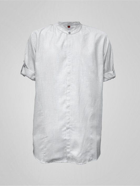 KURTA ROSSO WITH COLLAR - WHITE